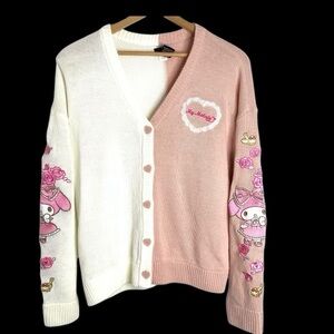 My Melody Two-Tone Pink & Cream Knit Cardigan